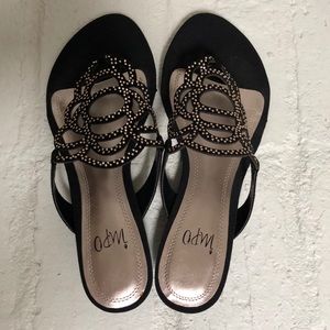 Impo black & gold sandals